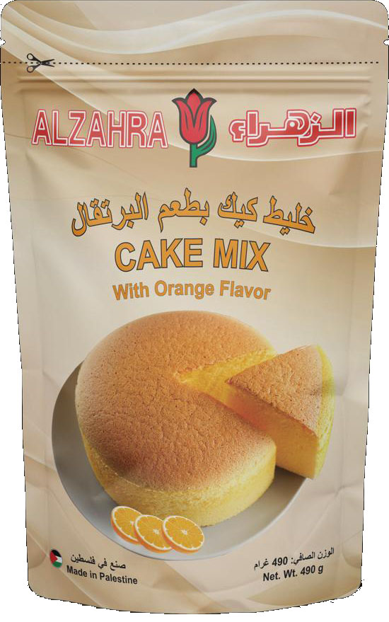 Cake mix with orange flavor 490 gm
